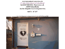 Tablet Screenshot of katzenhotel-waterwiese.de